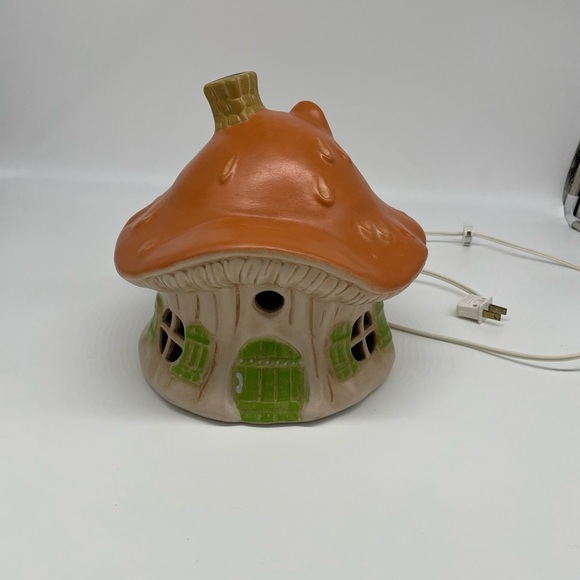 Mushroom Tree Fairy Ceramic Night Light - Picture 4 of 13